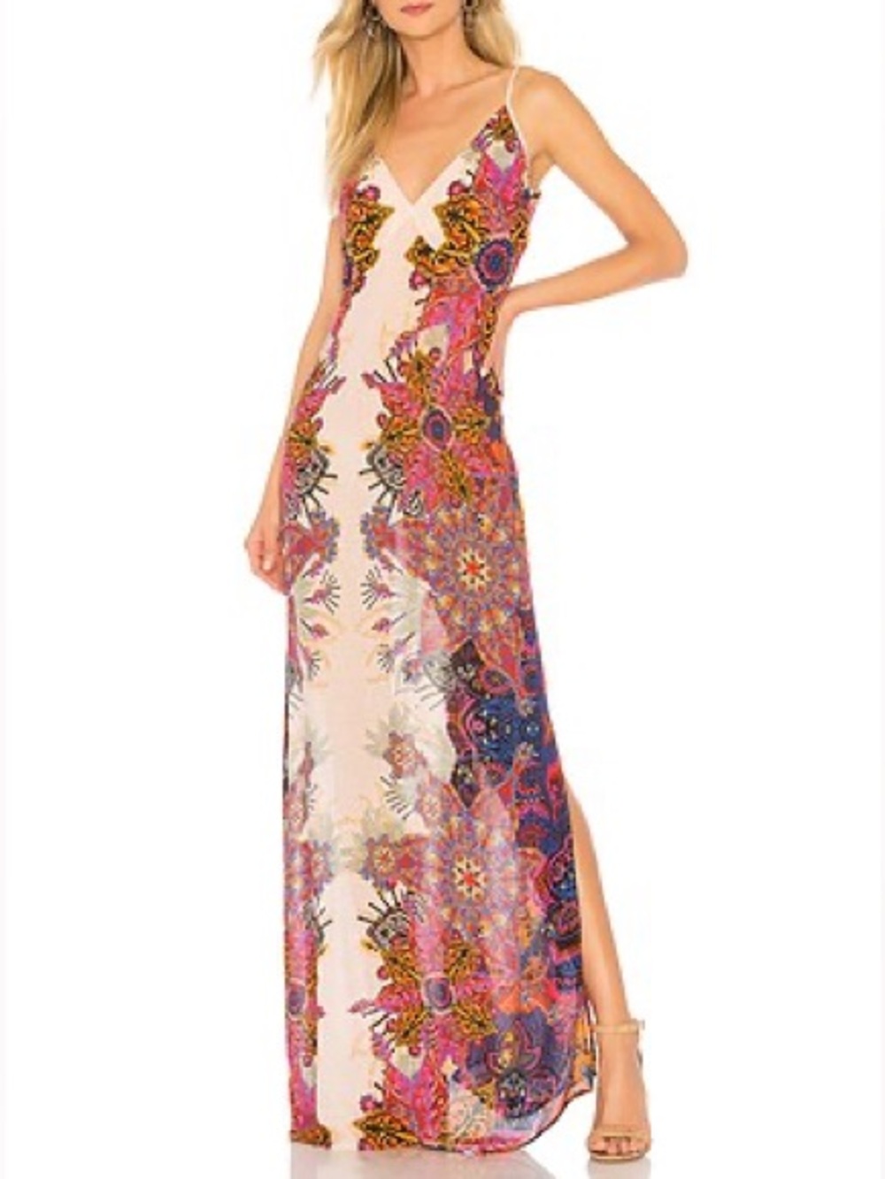 Free People Wildflower Printed Slip Dress